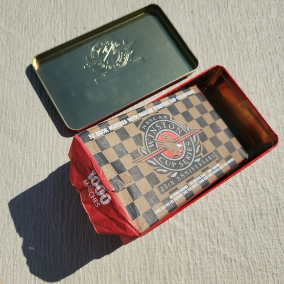 Vintage 1994 Winston Cup 25th Anniversary Champions Commemorative Tin & Matches - Picture 4 of 4